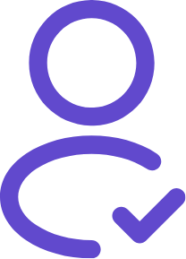 vector icono de usuario color morado